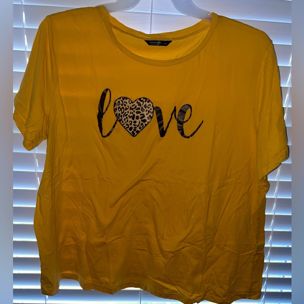 Plus Leopard And Letter Graphic Tee